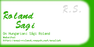 roland sagi business card